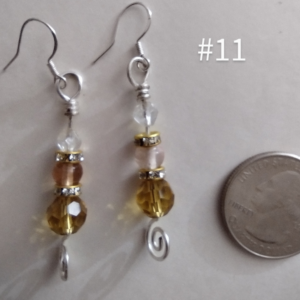 Pair of beautiful yellow topaz earrings